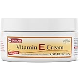 De La Cruz Vitamin E Cream Moisturizer for Face &amp; Neck, 2 oz (56.7 g) | Vitamin E Cream, 5000 IU, Day &amp; Night Face Moisturizer, Allergy Tested, Dermatologist Approved, Non-Comedogenic, Made in USA