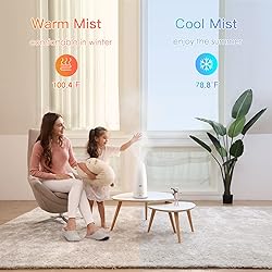 Elecameier Warm and Cool Mist Humidifier for