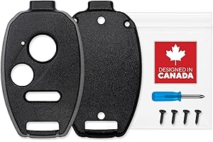 No Cutting Required Premium Key Fob Shell Case for Honda Civic, Accord, CRV, Pilot, Fit, Pilot, Ridgeline | Crack-Resistant &