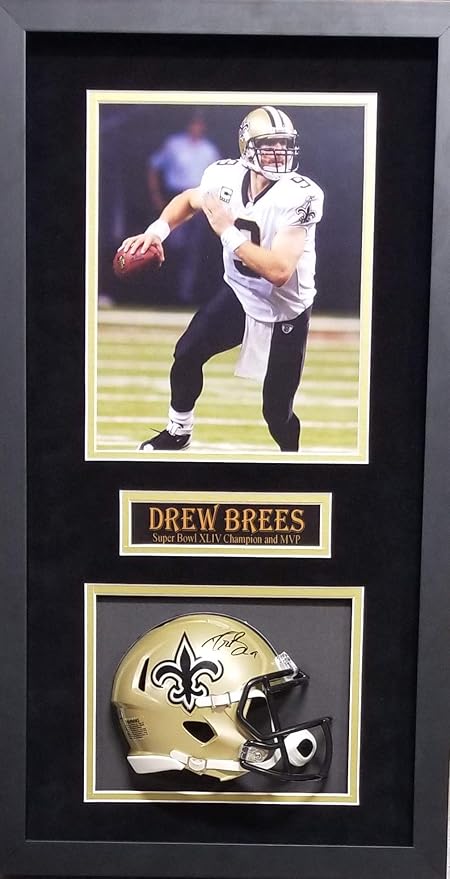framed drew brees jersey