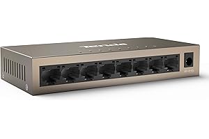 Tenda 8 Port Gigabit Switch, Unmanaged Network Switch, Ethernet Switch, Office Ethernet Splitter, Internet Switch, Home Network Hub, Plug-and-Play, Silent Operation, Desktop or Wall Mount (TEG1008M)