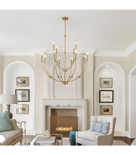 Kalco 7048FG Coronado 8-Light Oval Chandelier, Florence Gold