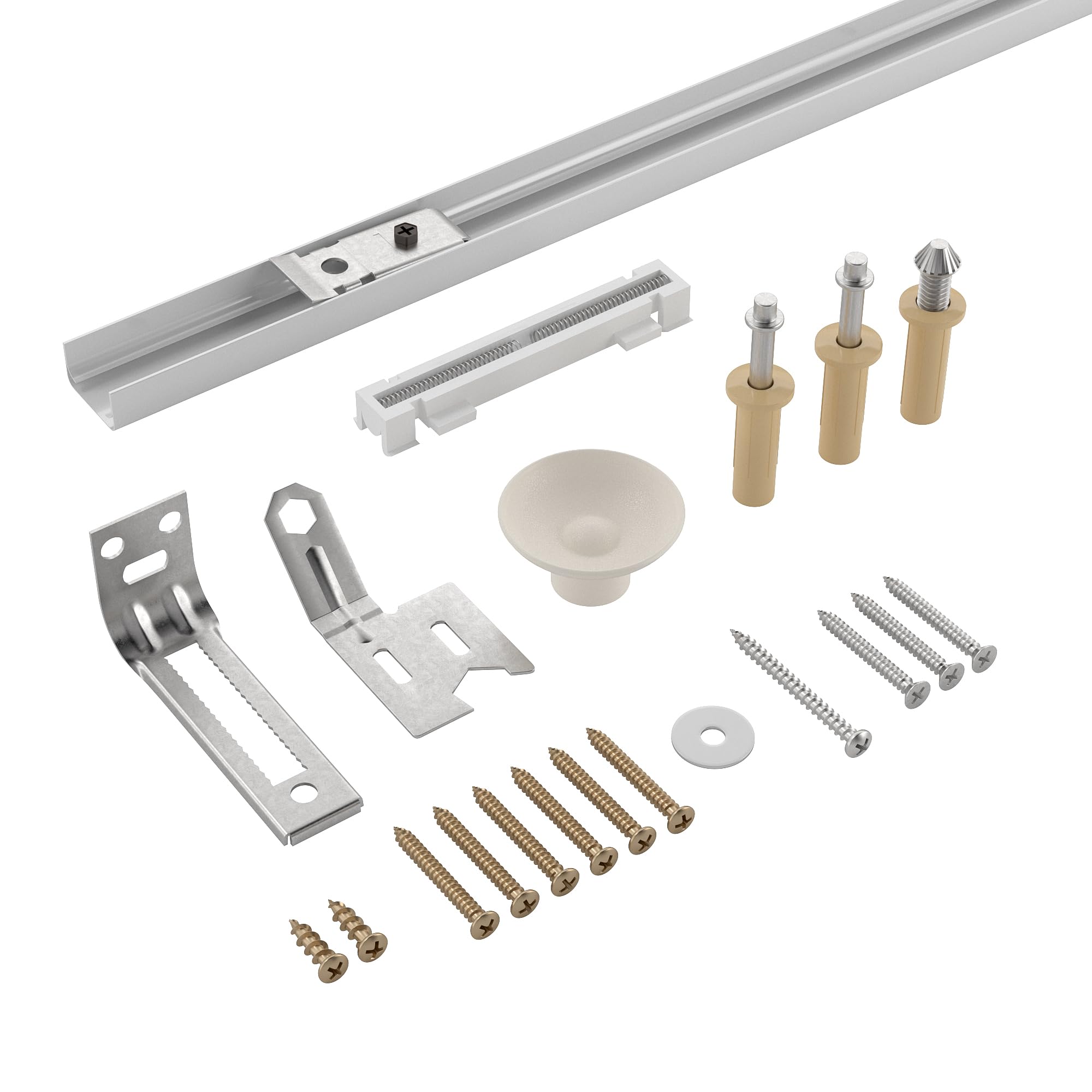 Onward Richelieu 14012WBC Bi-Fold Door Hardware Kit 24 in (610 mm), Track White Zinc Beige Finish