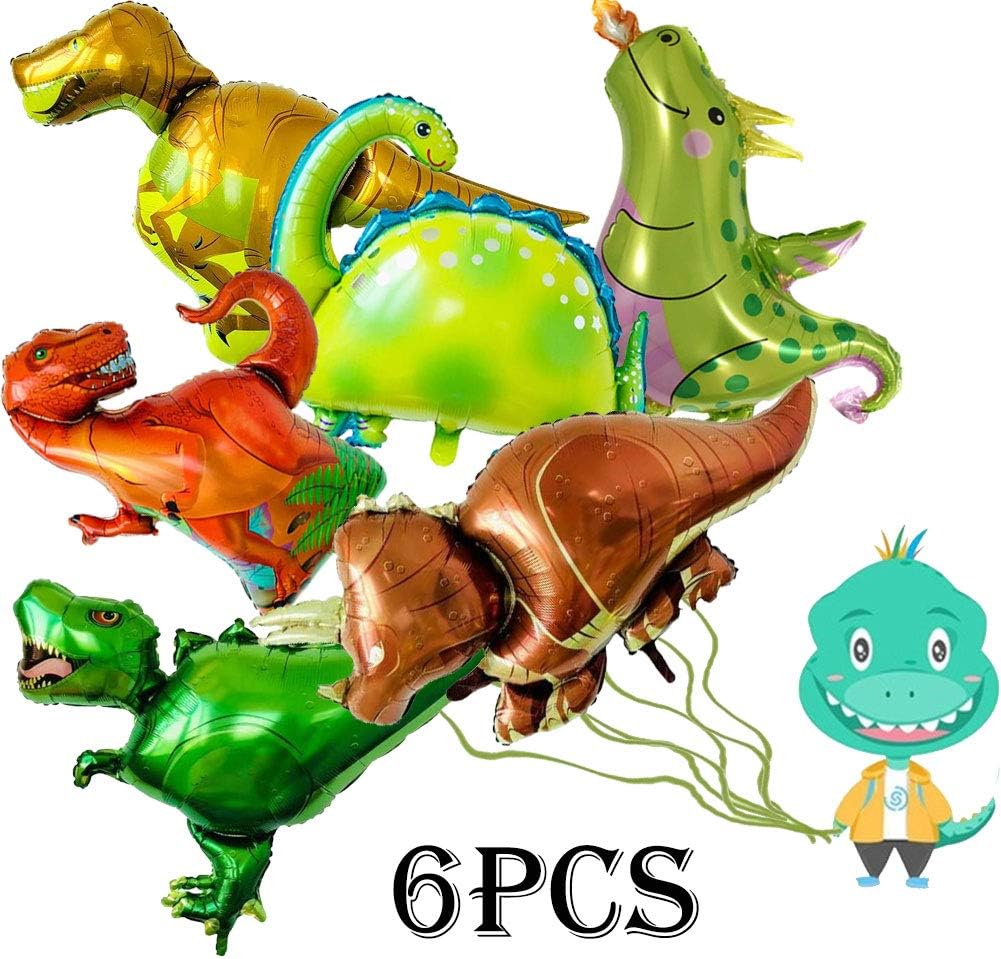 6pcs Dinosaur Balloons Jurassic World Party Supplies Birthday Party Baby Shower Party Decoration Dinosaur Party Children's Toy Decoration Balloon