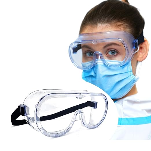 COMMUNIS 2 Pcs Medical Anti-fog Safety Goggles, Eye Protection, Eye Shield, Protective Safety Lab Goggles, Nurses Face Protection, Science Goggles for Schools, Teachers and Classrooms (AF20-01)