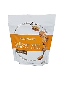 Sunflower Seed Crunchy Bites - 6 oz Bags (Salted Caramel, 2 Bags)