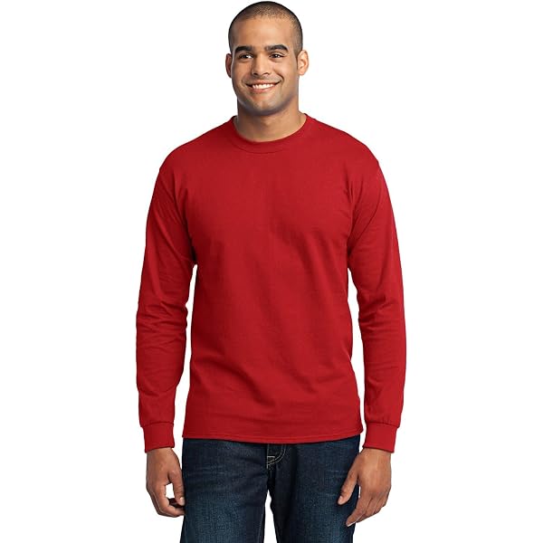 Port & Company Men's Tall Long Sleeve T-Shirt – 50/50 Cotton Blend, 3XLT In Royal Blue - View #10