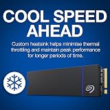 Seagate Game Drive PS5 NVMe SSD 2TB Internal PCIe Gen4 7400MB/s Heatsink view 3