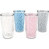 Tervis Leopard Collection Made in USA Double Walled Insulated Tumbler Travel Cup Keeps Drinks Cold & Hot, 16oz 4pk, Assorted