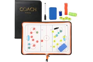VolksRose Ice Hockey Coaching Board, Dry Erase Hockey Coach Marker Board with Magnets and Pen, Magnetic Hockey Tactics Coaches Board, Ice Hockey Strategy Coaches Clipboard, Coach Equipment Tool