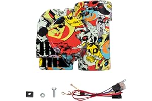 AOLIHAN Motorcycle horn-150DB super loud air horn,12V train horn kit for Car, Motorcycle, Truck, Boat, & Pickup-skull motohorn(colorful shell,12V)