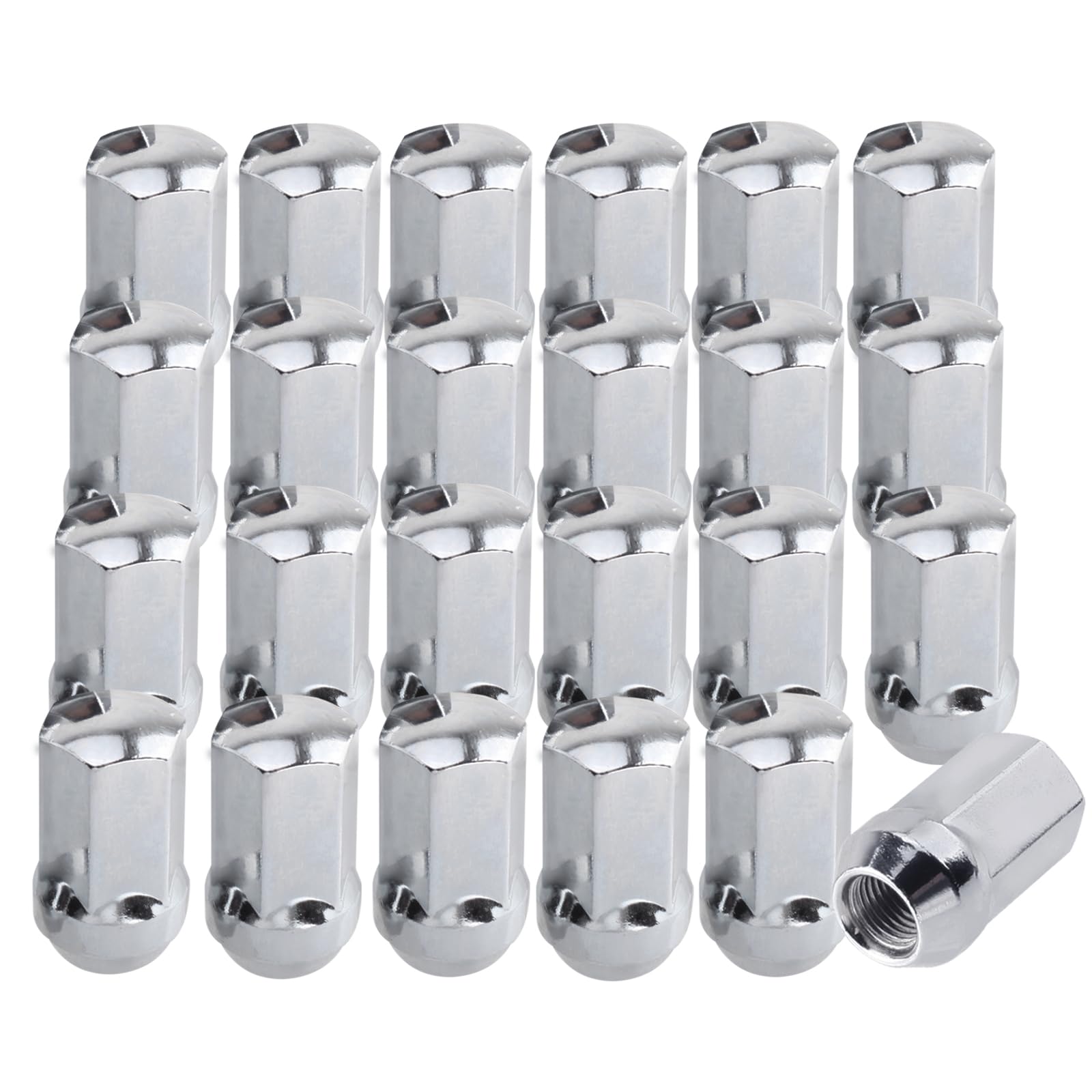 Photo 1 of Set of 24 M14x1.5 Lug Nuts Comptible with Replacing Silverado Tahoe Suburban Tahoe Sururban Escalade Xt6 Xt5,7/8 Hex 1.77-Inch OEM Factory Style Large Acorn Socket Lug Nuts