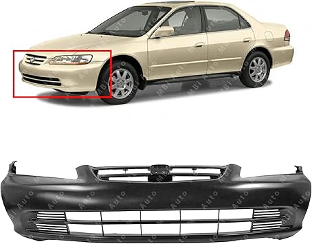 Amazon Com Bumpers That Deliver Primered Front Bumper Cover Fascia For 2001 2002 Honda Accord Sedan 01 02 Ho1000196 Automotive