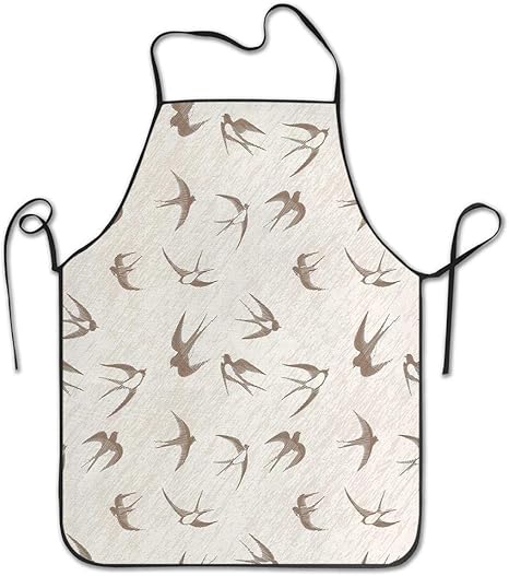 Amazon 飛んでいる鳥ツバメビンテージデザインイラスト春野生動物クラシックアートおかしいバーベキューエプロンキッチンエプロン クリエイティブクッキンググリルベーキングガーデニングエプロンシェフパーティーエプロン エプロン オンライン通販