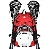 WOLT Lacrosse Bag-Lacrosse Backpack with Two Sticks Holder-Large Field Hockey Bag Holds All Sport Gears