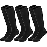 Regilt 3 Pairs Kids Youth Baseball Socks Cushioned Soccer Football Softball Socks for Boys Girls