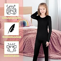 3 Set Girls Thermal Underwear Soft Long Underwear