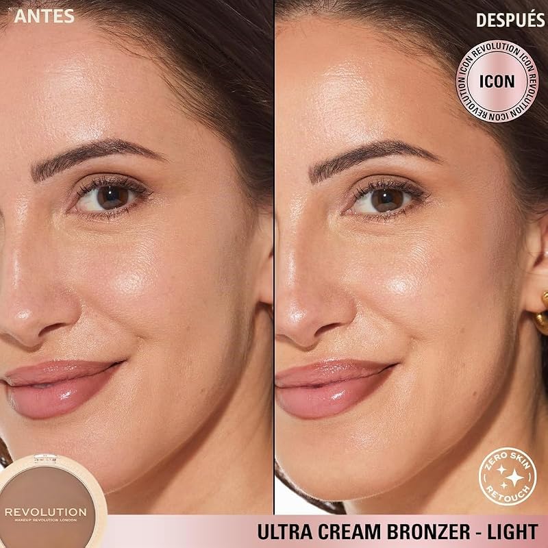 Makeup Revolution, Ultra Cream Bronzer, Light, For Light Skin Tones, 6.7 g