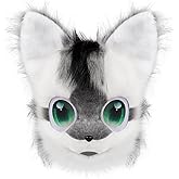 COSYEARS Animal Dog Head Mask Faux Fur Furry Plush Fursuit Headgear Halloween Carnival Party Costume Cosplay Accessories