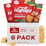 HighKey Gluten Free Snacks Everything Bagel Seasoning Crackers -Keto Snack Everything Seasoning Almond Flour Cracker Low Carb