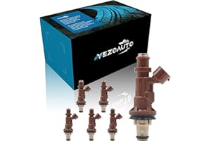 Yezoauto Fuel Injector 6PCS Compatible with Toyota Tundra 3.4L V6 00-04; Tacoma 3.4L V6 99-04; 4runner 3.4L V6 99-02 Replace OE 23250-62040 23209-62040