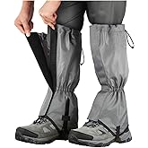 UNIQOCK Adjustable Leg Gaiters for Men Women,Snow Boot Guard Gators,Shoe Gaiters,Waterproof Hiking Gaiters for Hiking,Hunting,Running,Snow,Mountain Climbing,Yard Work