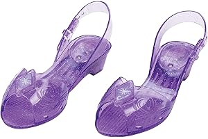 DISGUISE Frozen Elsa Light Up Shoes, Official Disney Princess Light-Up Costume Shoes with Snowflake Emblem, Kids Size 11/12 Medium