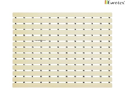 Eurotex Plastic Bath Shower 61 x 45 cm Anti Slip Mat (Almond Beige)