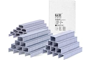 KeLDE Light Duty Narrow Crown Staples for Stapler Tacker,Fastener JT21 Staples for Decroation,General Repairs,Crafts,(Length- 1500pcs 1/4",1000pcs 5/16",1000pcs 3/8")