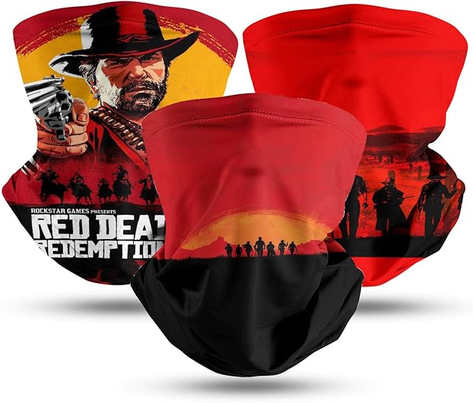 Mens Women Face Masks Red Dead Redemption Neck Scarf