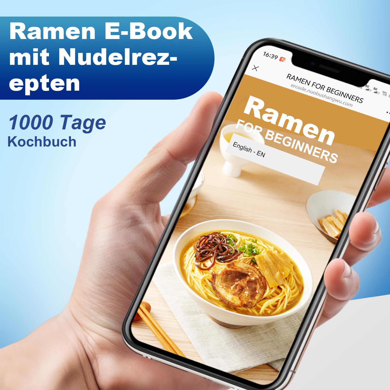 8 Zoll Keramik Große Ramen Schüssel 2 Set(9-Teilig) - Spülmaschinenfest Japanisches Porzellan Geschirr mit Gabel Essstäbchen Löffel und Rezepte für Nudeln Suppen Getreide Geschenke für neuen Häusern 5