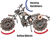 Signstek Vintage Handcrafted Iron Motorbike Model Bronze Ornament view 7