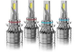 LUZLOIT 9005 and 9006,600% Brightness 6500K White,Plug and Play, No Errors,Pack of 4