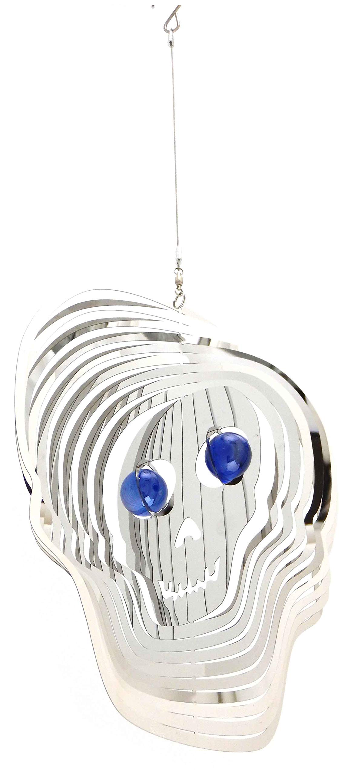SK Style Stainless Steel Wind Spinner - 3D Mobile - Skull Spinner