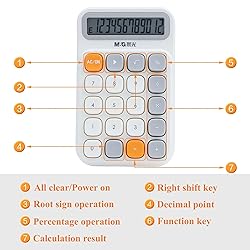 M&G Mechanical Switch Calculator, 12 Digits, Large
