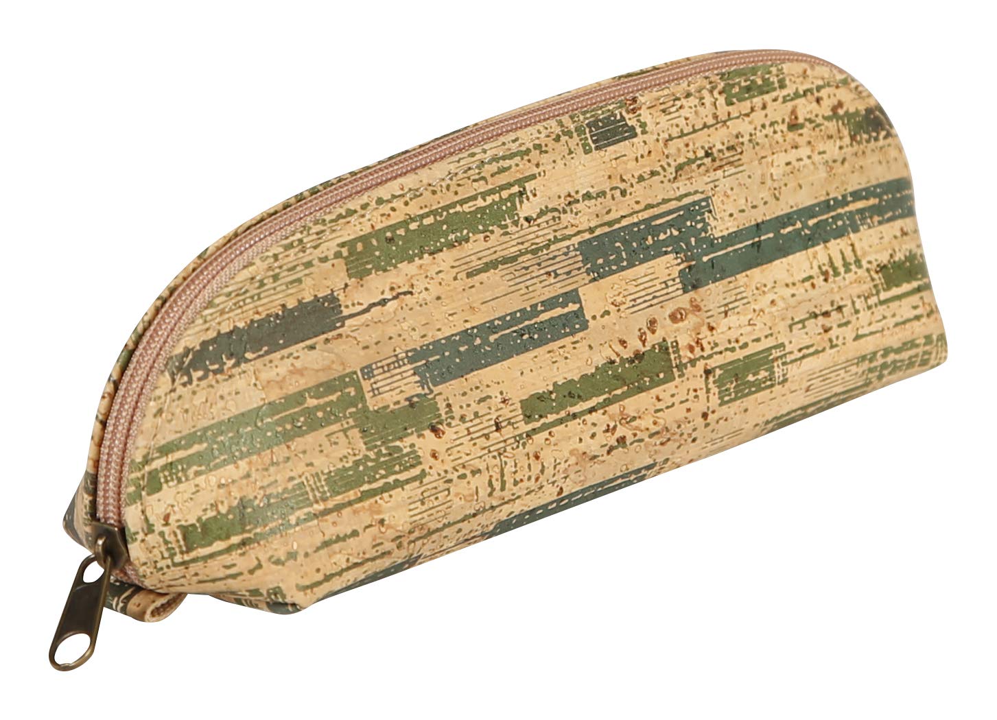 Clairefontaine 420015C - One Small Oval Cork School Pencil Case Vegan - Dimensions: 16x5x6 cm, Beige Colour - Multi-Functional - Ecological + Practical