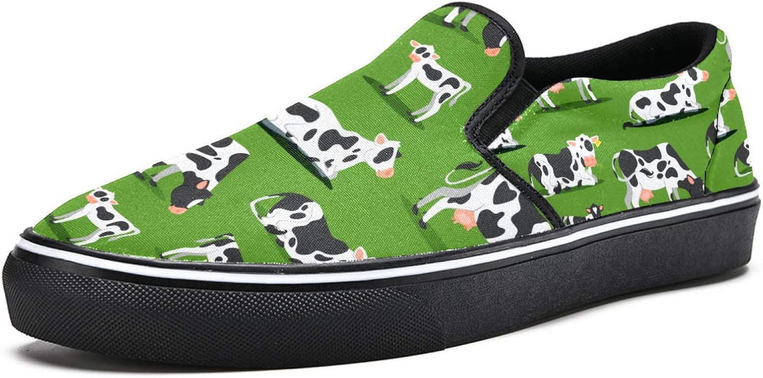 Cows and Caofs Farm Animal Slip on Loafer Shoes for Women Girl Fashion
