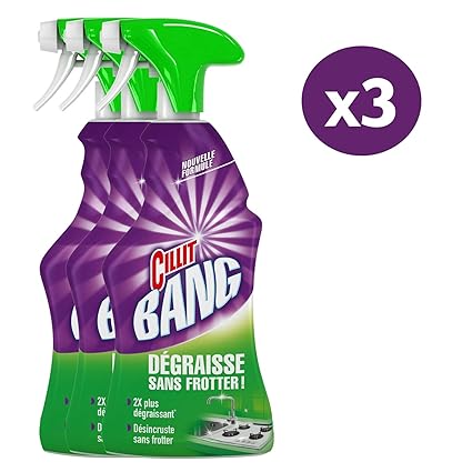 Cillit Bang Fettlöser, Kraftreiniger, Spray, 750 ml, 3 Stück