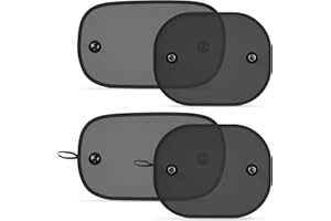 LSTRAGY Car Window Shades for Baby, 4 Pack Car Sun Shade for Baby Kids Pet UV Rays/Sunlight Protection