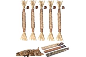LauCentral Silvervine Sticks for Cats, 11-Pack Matatabi Catnip Chew Toys, Cat Dental Cleaning for Kittens & Adult Cats, Reduc