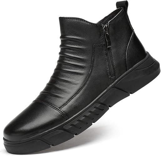 Amazon リンゼ ドレープ ショートブーツ エンジニアブーツ メンズ ブーツ サイドジッパー シューズ 靴 男 メンズブーツ ハイカット サイドジップ スムース アンクルブーツ ドレープ加工 チャッカブーツ ドレープブーツ 冬用ブーツ ブーツ