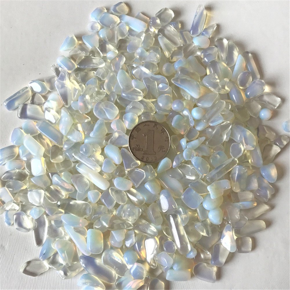 Photo 1 of 1 lb Natural Opal Tumbled Chips Crushed Stone Healing Reiki Crystal Irregular Shaped Stones Jewelry Making Home Decoration