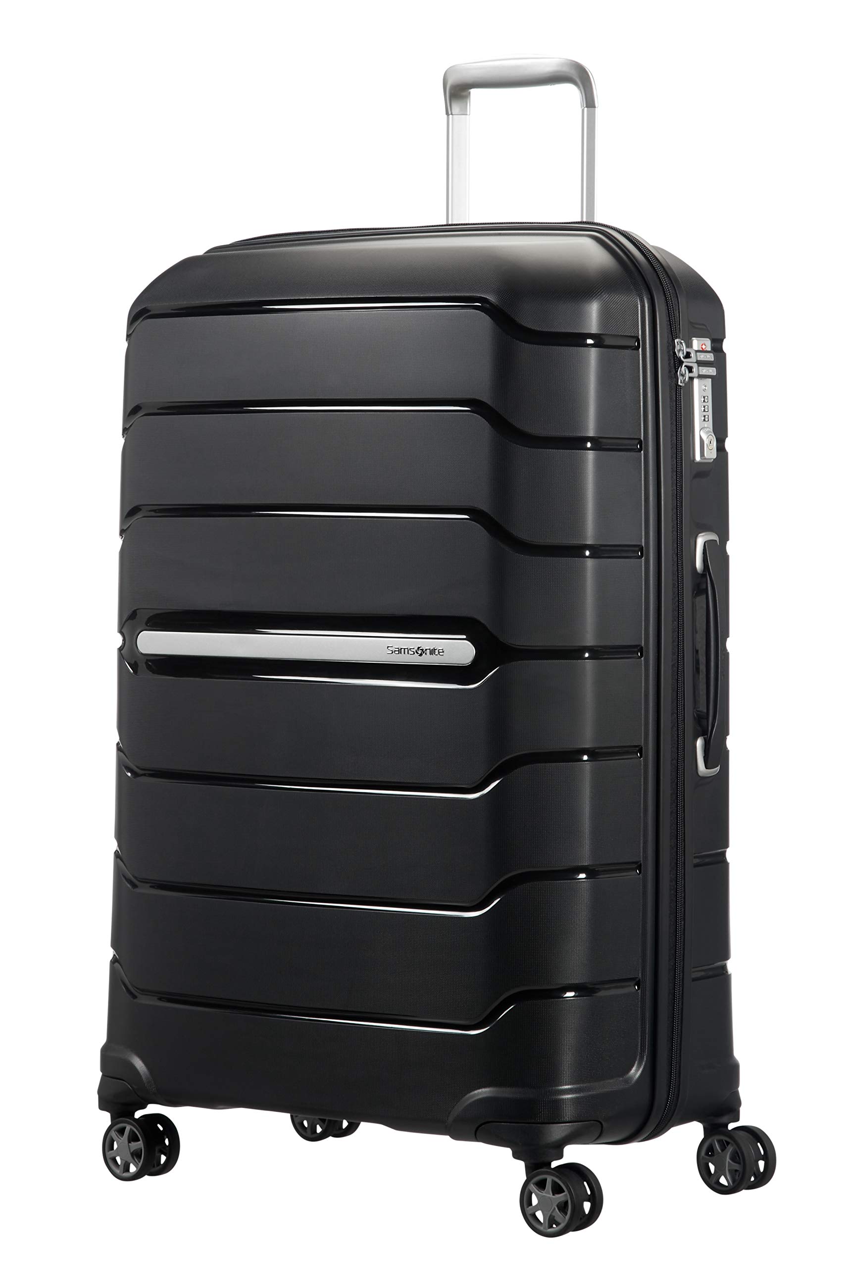 Samsonite Flux - Spinner L, Expandable Suitcase, 75 cm, 99/111 L, Black (Black)
