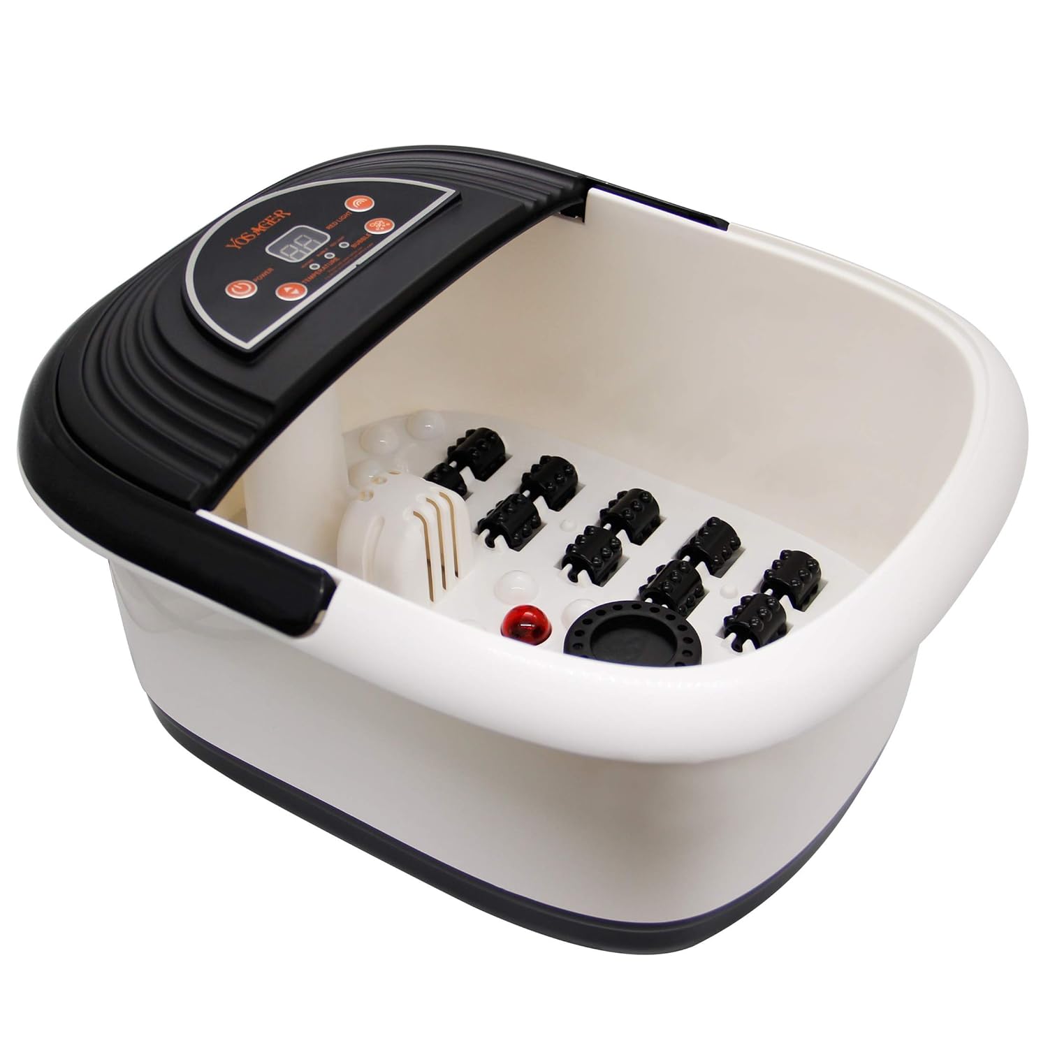 yosager Foot Bath Spa with Heat, Bubbles Jets, Foot Massager with Digital Temperature Control, Infrared Relieve Stress, Pedicure Spa, 20 Massage Rollers: Beauty