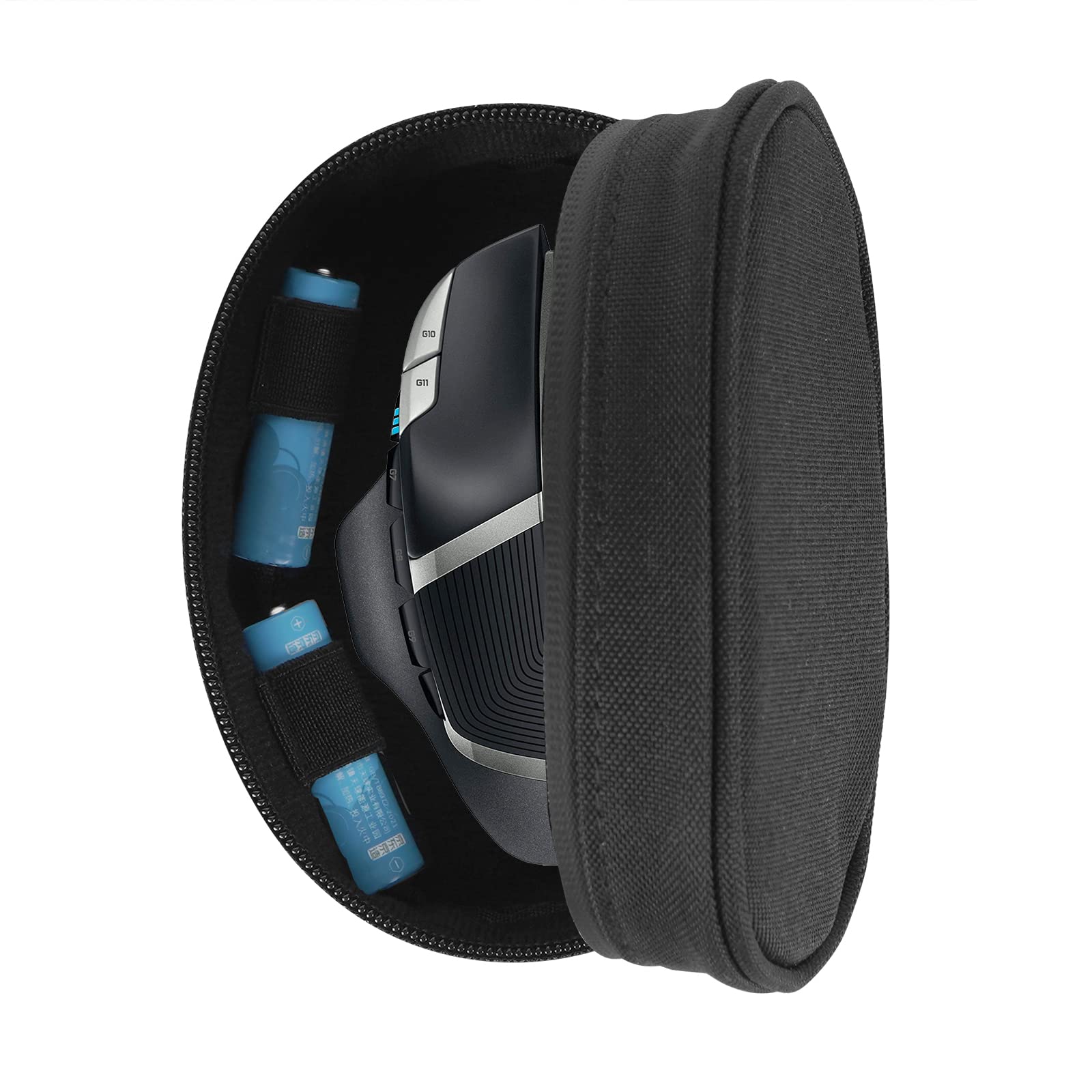 Geekria Mouse Travel Case for Many Gaming/office Mouse, Compatible with Logitech G402, G502, G602, G203, G PROX, Razer DeathAdder Chroma, Naga, Mamba, Basilisk X, Basilisk V3 (Black)