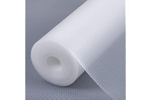 ninecessary Shelf Liner, Non Adhesive Cabinet Liners 12 Inch x 20 FT (12 x 240 Inch), Non Slip Drawer Liners, Washable Cupboa