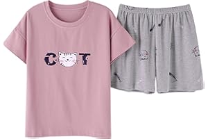 Vopmocld Big Girls' Lovely Sleepy Panda Sleepwears Cute Cartoon 2PCS Pajama Sets