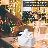 Luxury 100% White Cotton Napkins - 12 Oversized Hotel Quality 41x41 cm view 4