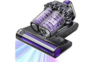 VOCESOR Mattress Vacuum, Bed Vacuum Cleaner with 16Kpa Suction 253.7nm UV-C Light, HEPA Filter & Ultrasonic, 145°F Heat & 30000 RPM/Min Tapping, 600W Powerful Vacuums for Bed, Sofa, Couch, Dark Grey(Corded)