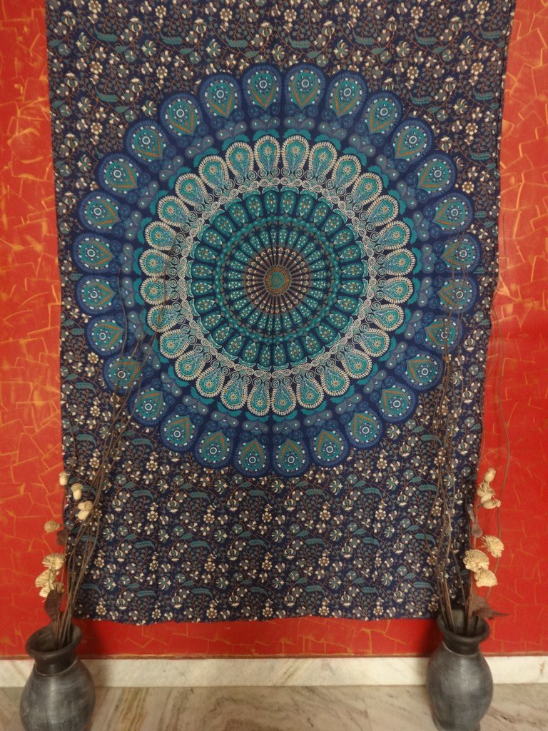 Amazoncom Tapestry Wall Hanging Mandala Tapestries Indian Cotton